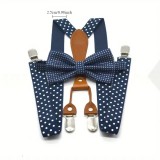                   Pöttyös nadrágtartó szett - Kék Férfi nadrágtartó